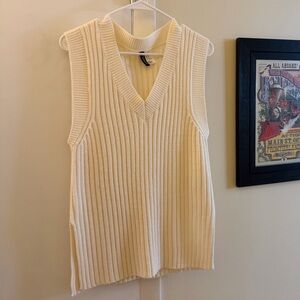Cream Sweater Vest Tank